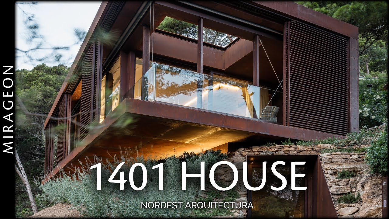 Corten Steel Pavilion Camouflaged in the Forest | Guest House Pavilion 1401