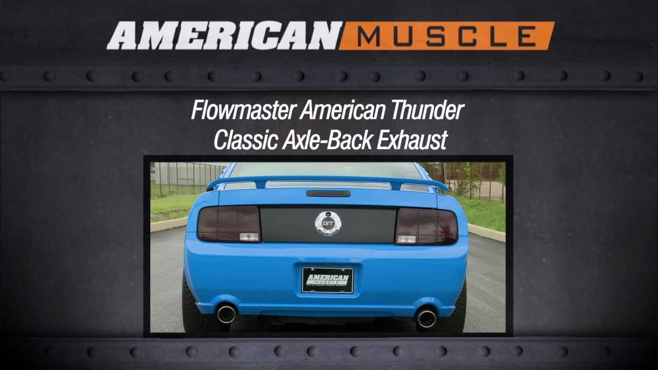 2005-2010 Mustang Flowmaster Exhaust Sound Clip American Thunder Classic Axle-Back (GT, GT500)