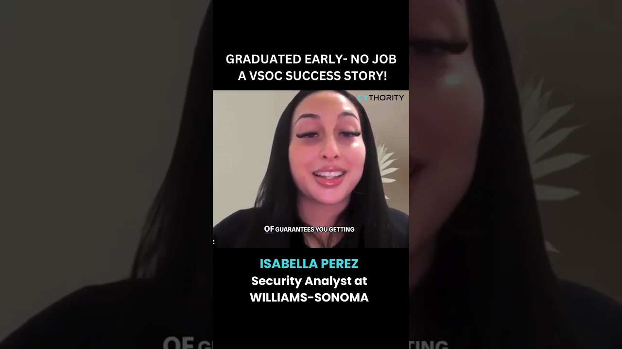 Isabella Perez Testimonial: Graduated Early - No Job | A vSOC Success Story