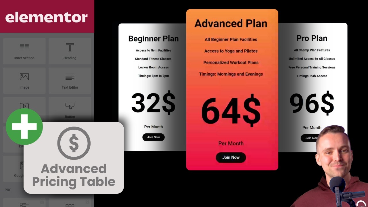 Fully Custom Pricing Table - FREE Elementor