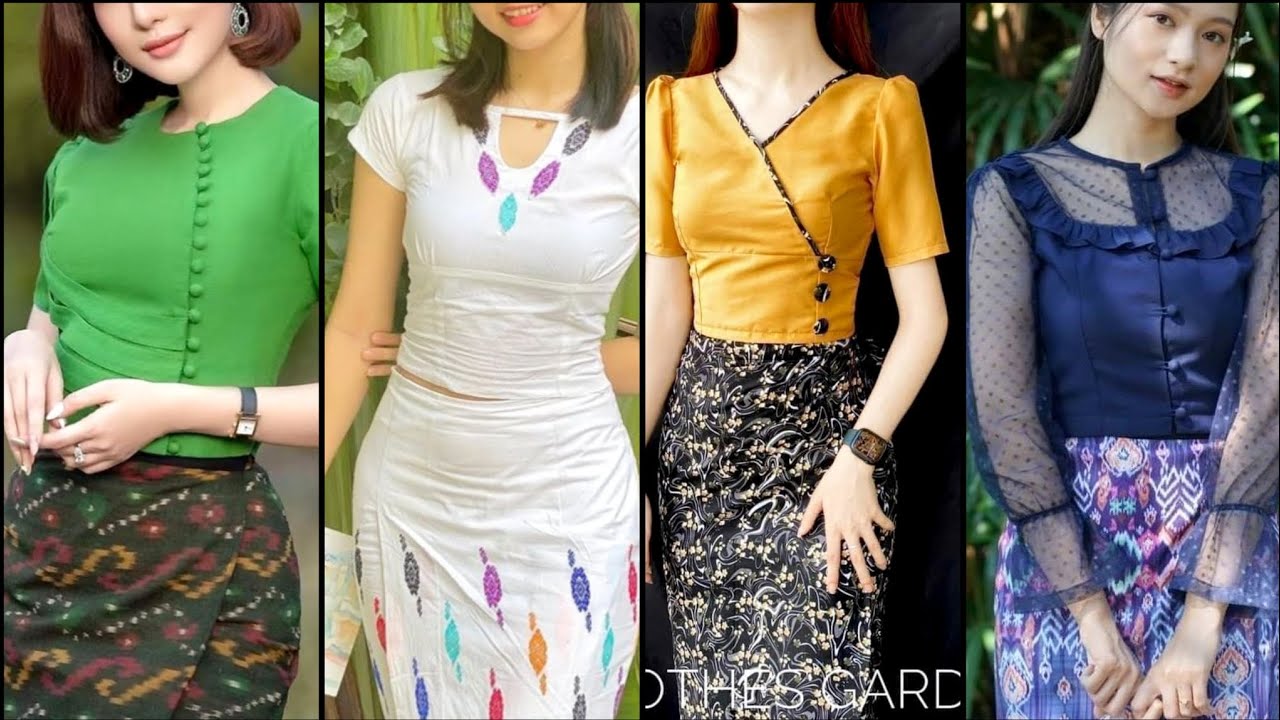 Myanmar dresses 2023 to 2024 stylish collection and new and beautiful outfits of Myanmar part 2