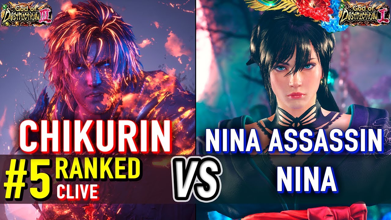 T8 🔥 CHIKURIN (#5 Ranked Clive) vs NINA ASSASSIN (Nina) 🔥 Tekken 8 High Level Gameplay