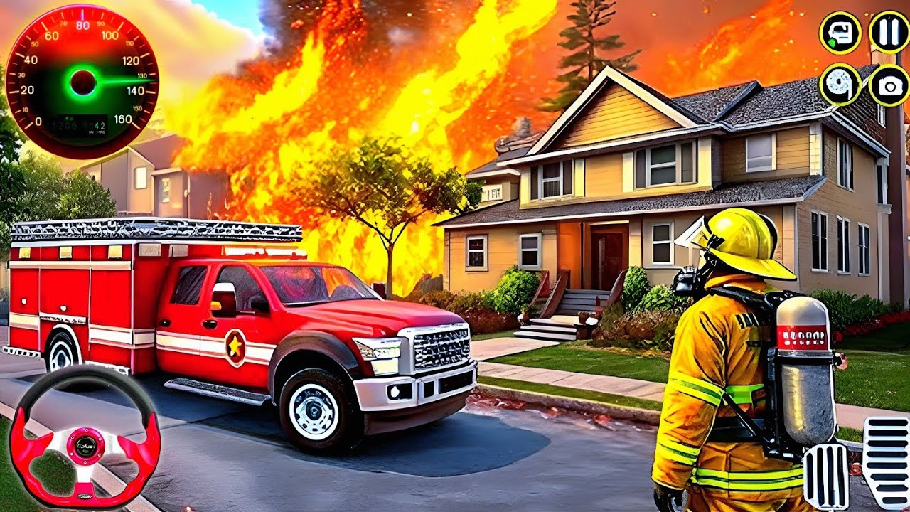 Fire Truck Rescue Simulator - 911 Emergency Firefighter Rescue 3D Game - Android Gameplay 
