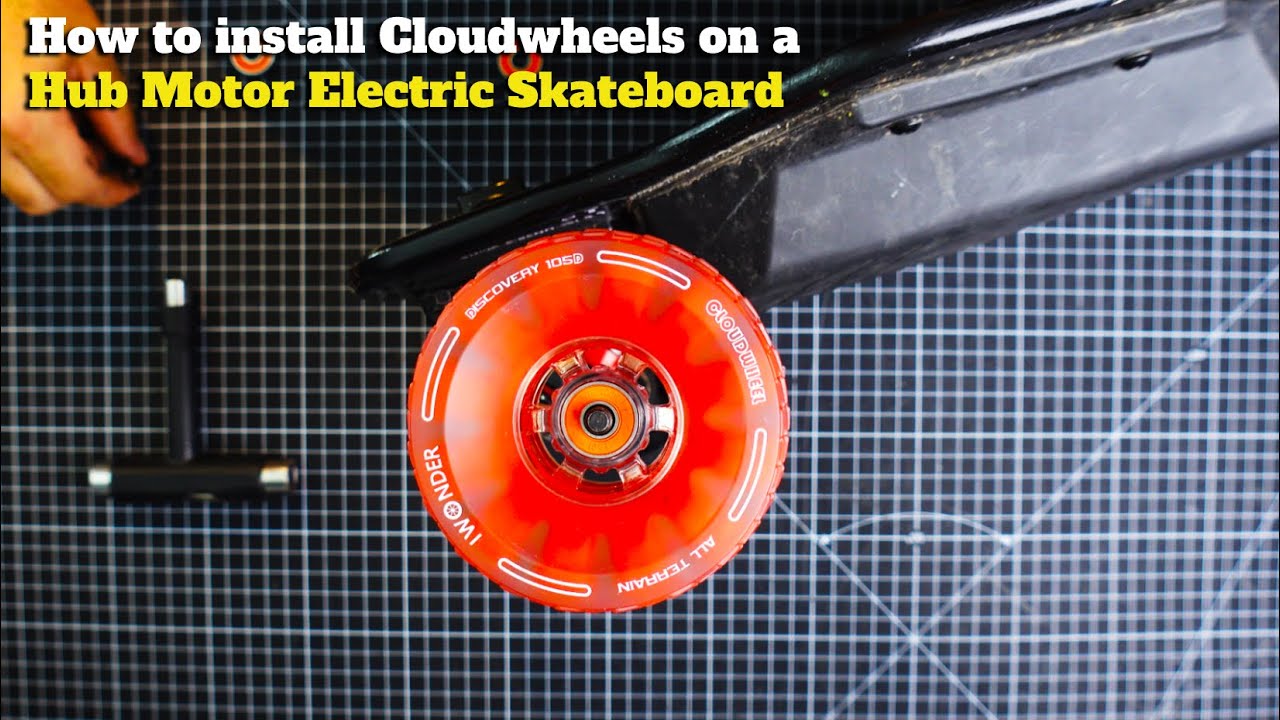 Как установить Cloudwheels на электроскейтборд с мотор-колесом | ЛЕГКО
