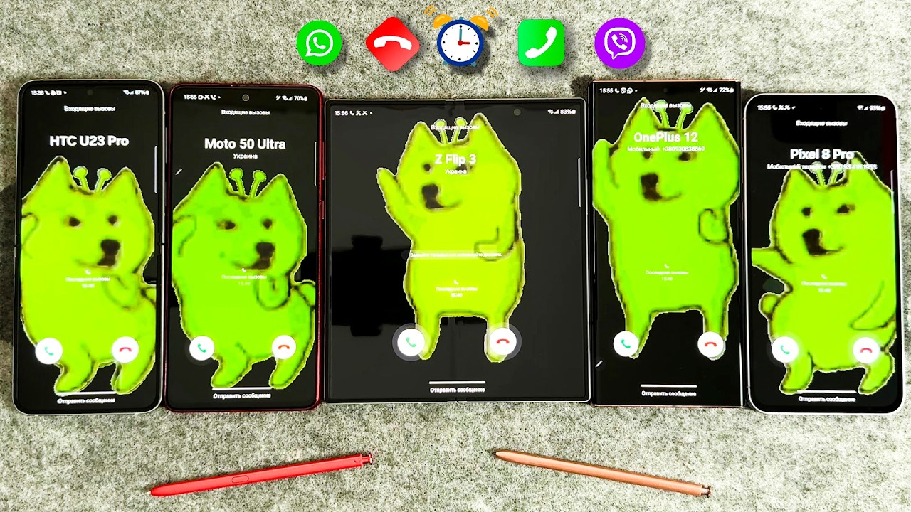 Timer Vs WhatsApp Vs Viber Vs Incoming Call Samsung A55, Note 20U, Z Fold 6, Z Flip 6 & Note 10L