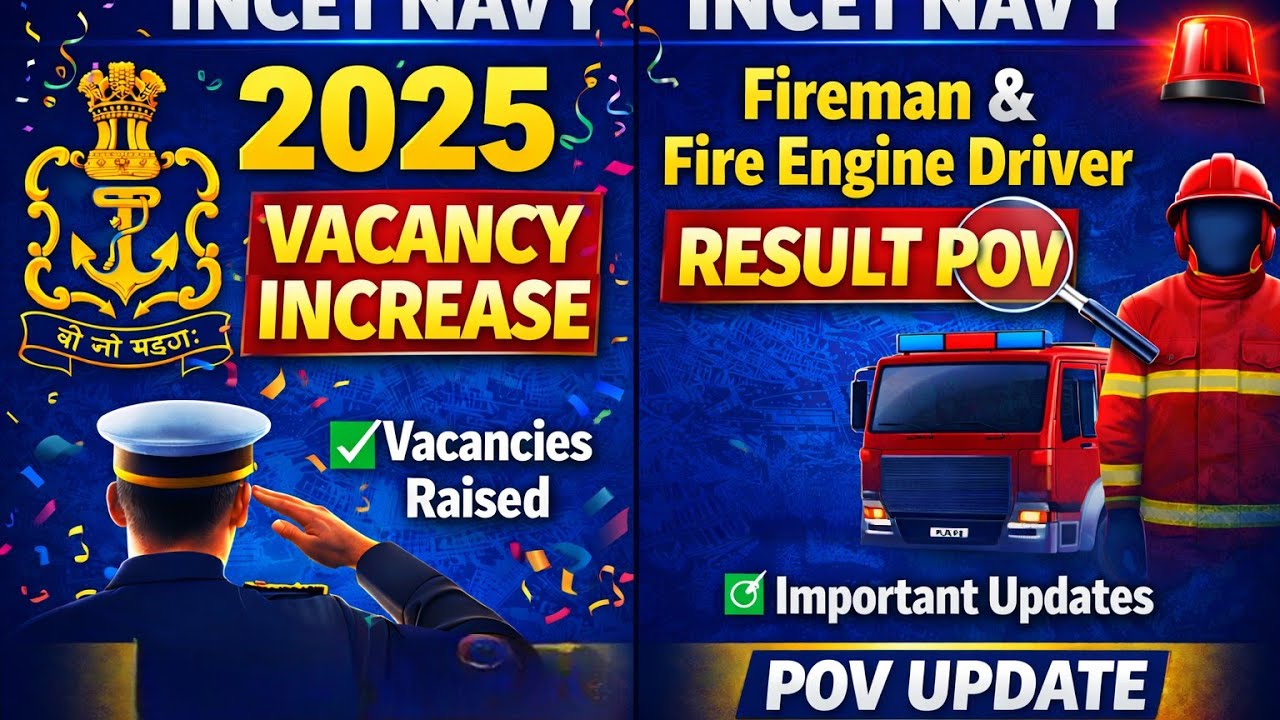 Incet 2025 Vacancy update . Navy fireman and driver 2024 result pov. #navy #incet #indiannavy #army 