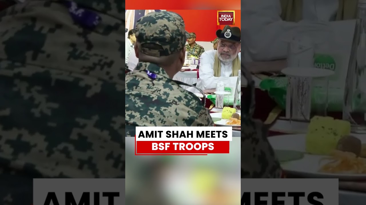 Amit Shah Meets BSF Troops, Reviews Border Security Preparedness #amitshah #bjp