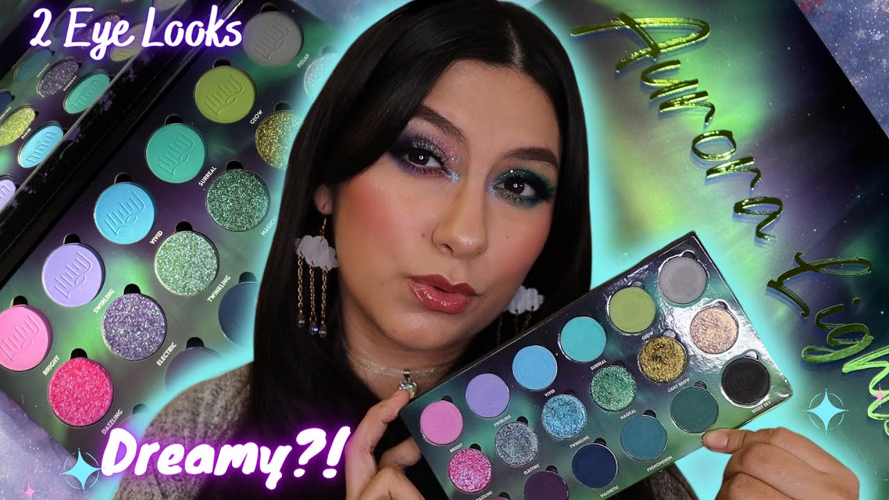SIMPLY POSH COSMETICS AURORA LIGHTS PALETTE REVIEW, SWATCHES, & 2 EYE LOOKS 🌌