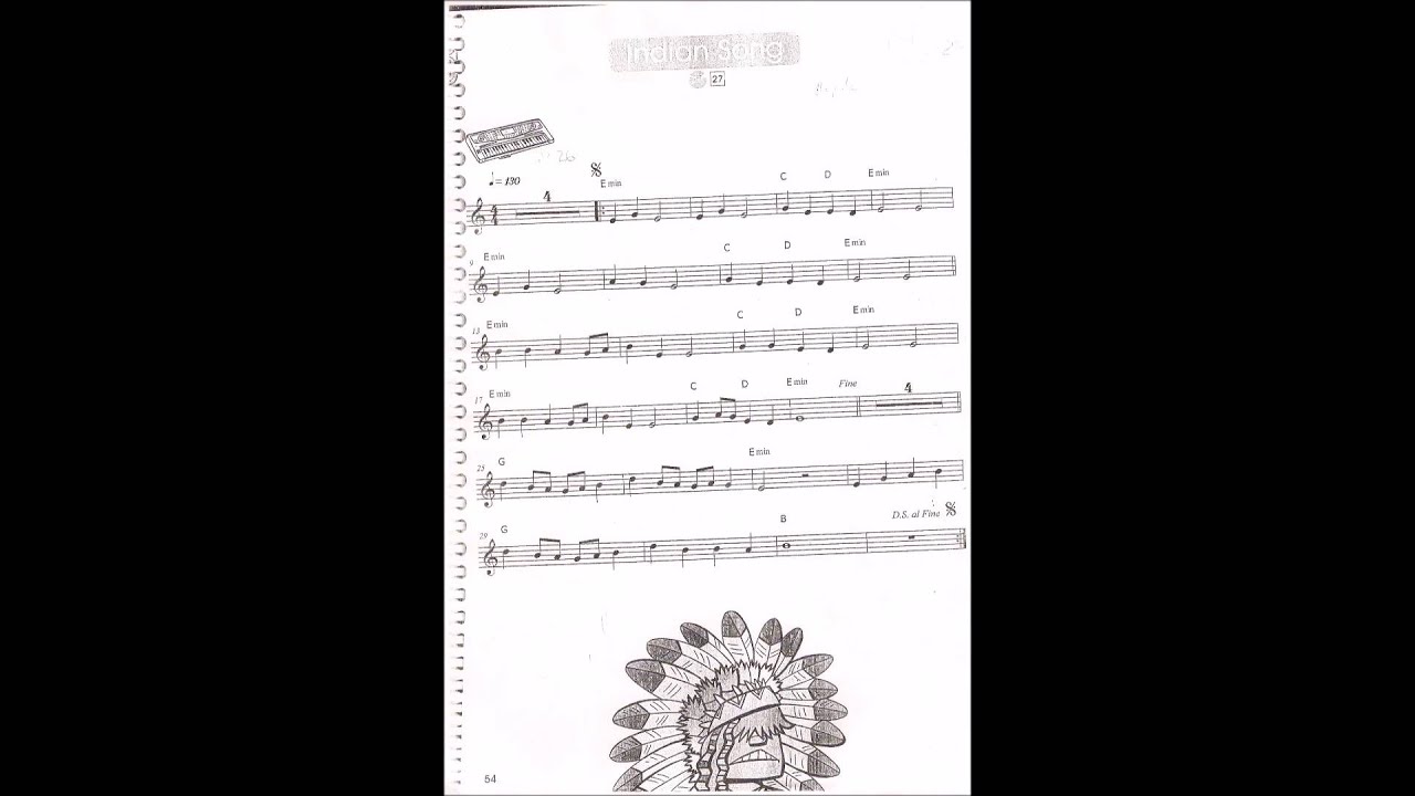BASE Y PARTITURA INDIAN SONG