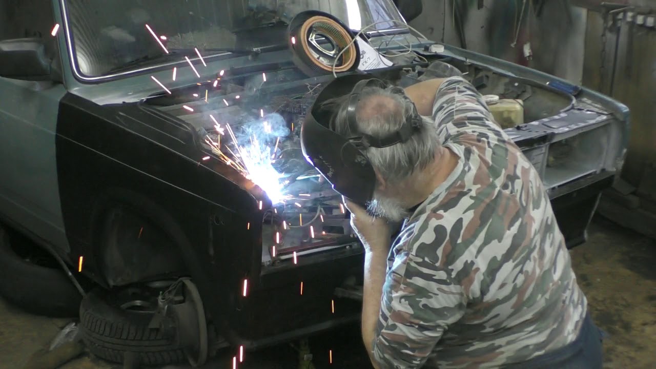 🚕 Сварка битого переда в кучу.  ВАЗ-2105.🔨4 часть.