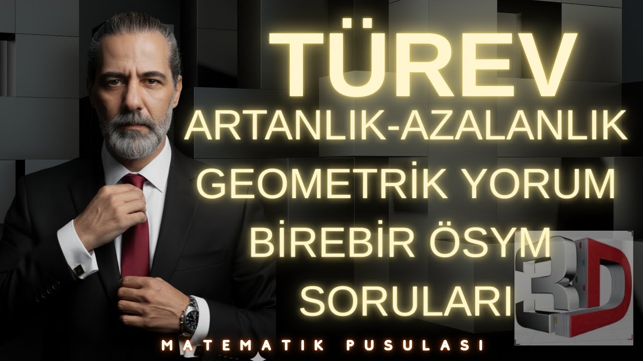 3D YAYINLARI VDD AYT MATEMATİK TÜREV ARTAN AZALAN VE GEOMETRİK YORUM BİREBİR ÖSYM SORULARI