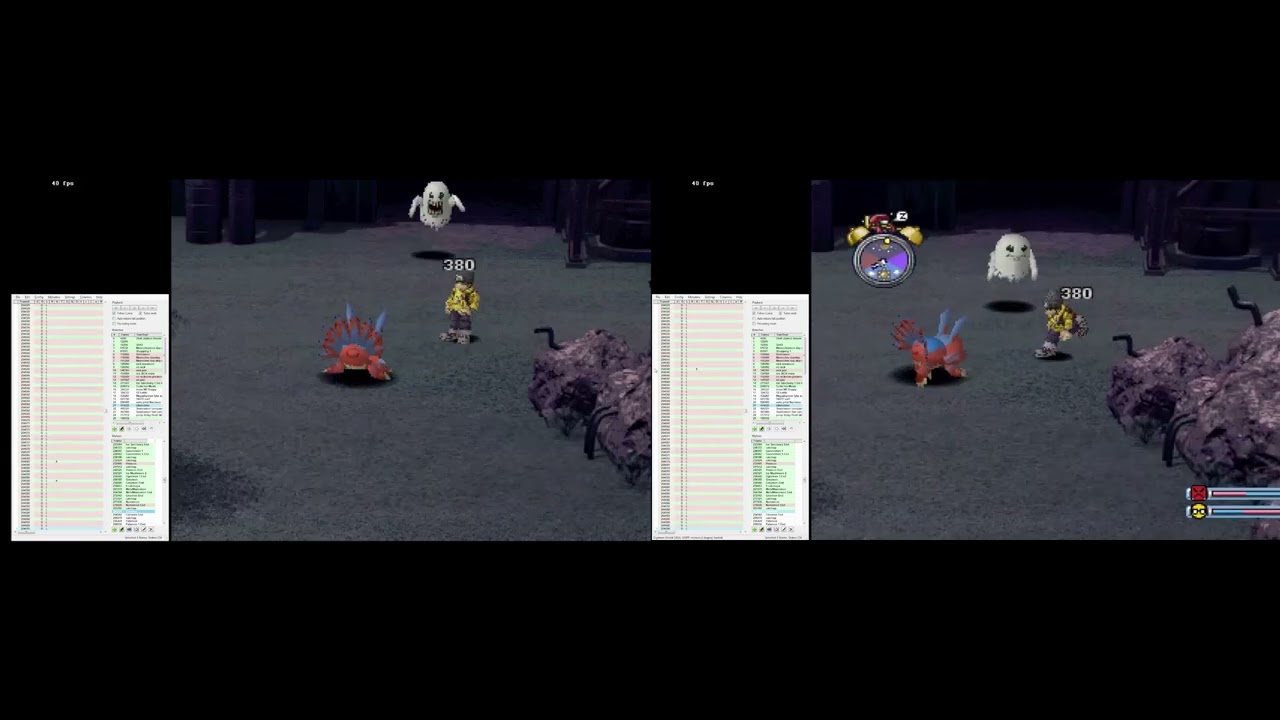 Digimon World Elecmon knockback comparison
