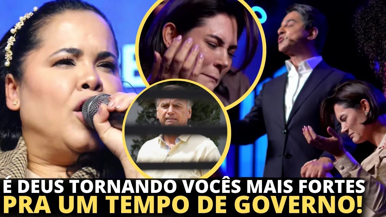 Esposo de Cassiane profetiza sobre Michelle Bolsonaro em culto: 