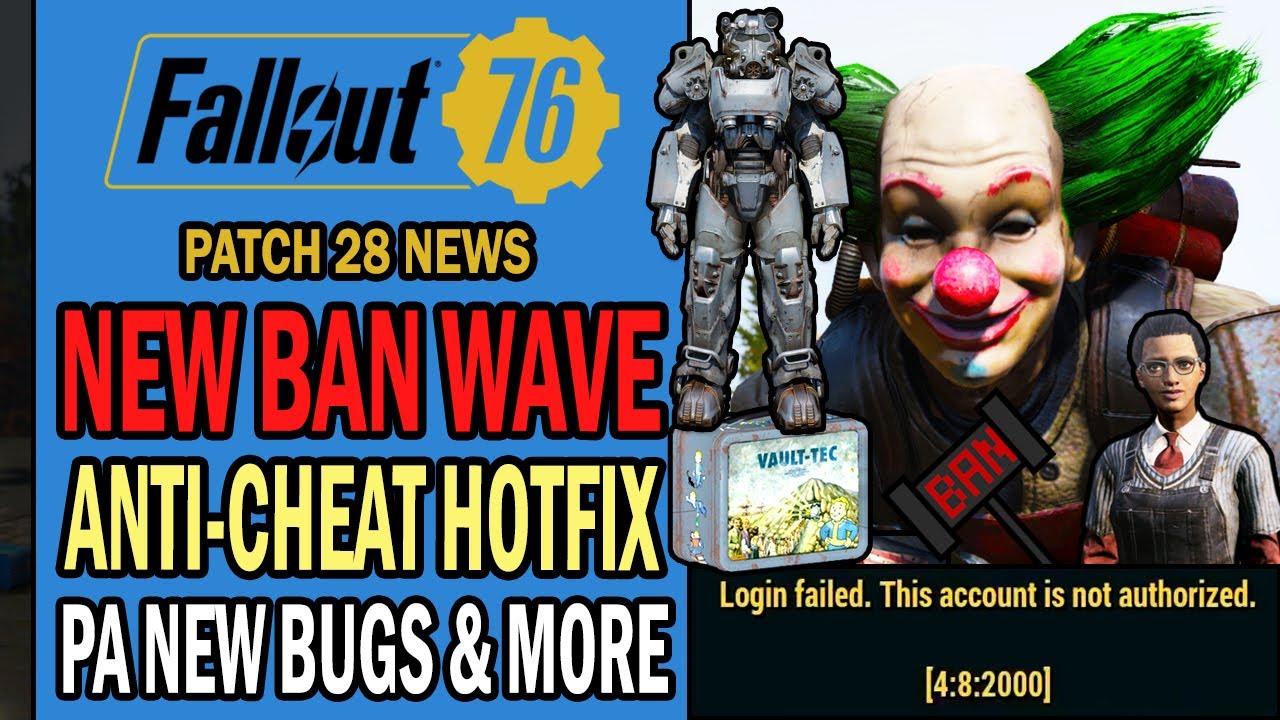 New Ban Wave for 3 Days? 3rd HOTFIX! Broken Lunchboxes, Minerva Issue, PA Bugs + | Fallout 76 News