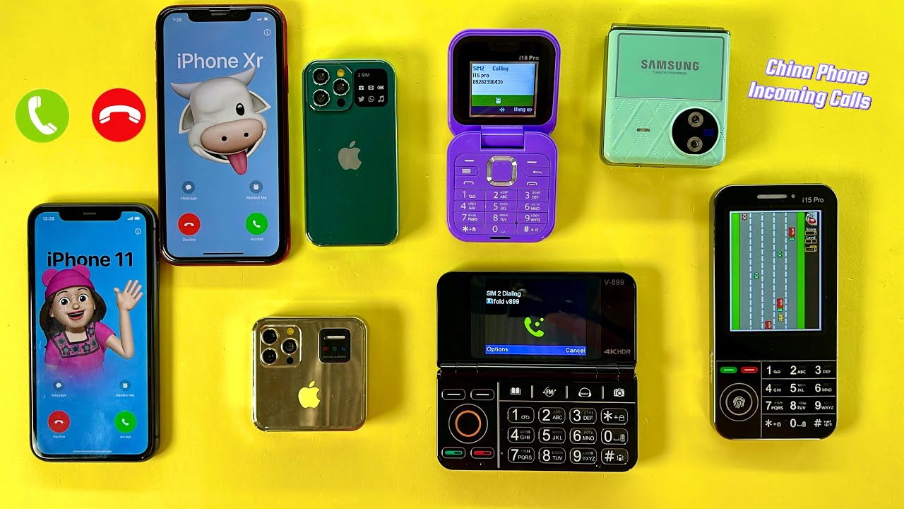 iPhone 11,XR calling on China phones | i16pro, i18pro, Samsung Flip7, i19pro, i15pro, Fold V899