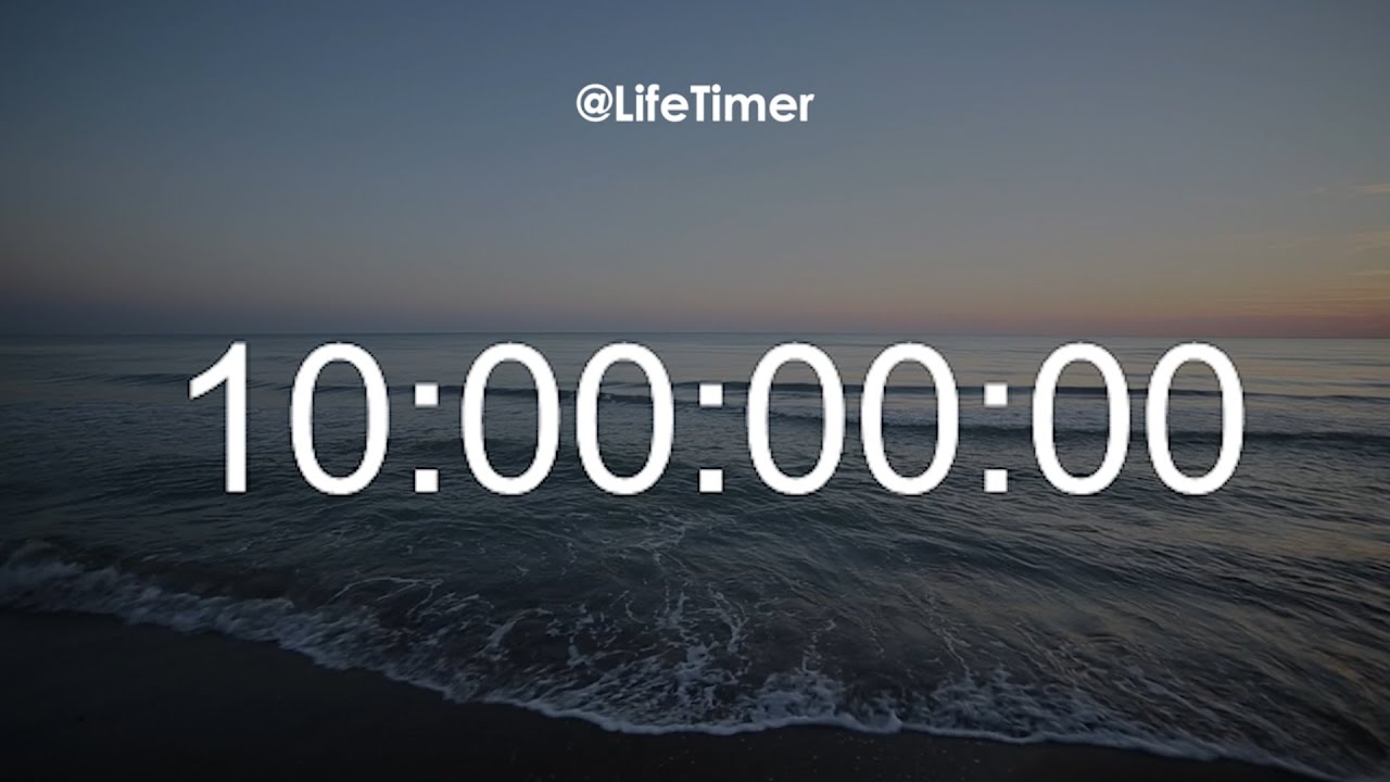 10 Hours (600 Minutes) Countdown Timer Relaxing Sea Waves @LifeTimer #10hours #countdowntimer