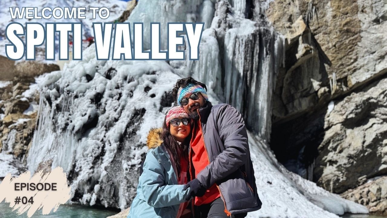 SPITI VALLEY🗻& the frozen waterfall🌊🥶 star gazing dekho😍🌌 Tabo monastery🕍| Episode 4 | #spitivalley