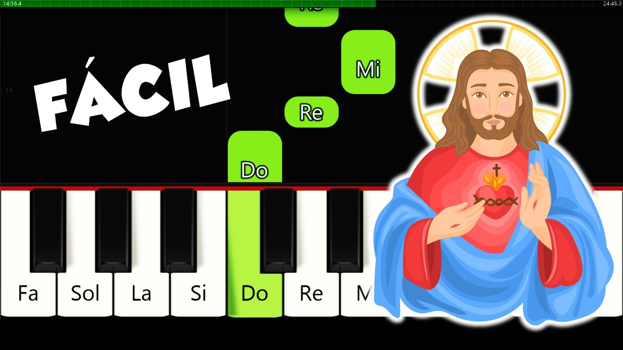 DIOS ESTA AQUI ✝️ Melodía Cristiana + Notas 🎼 TUTORIAL piano facil easy + partitura gratis 🎶