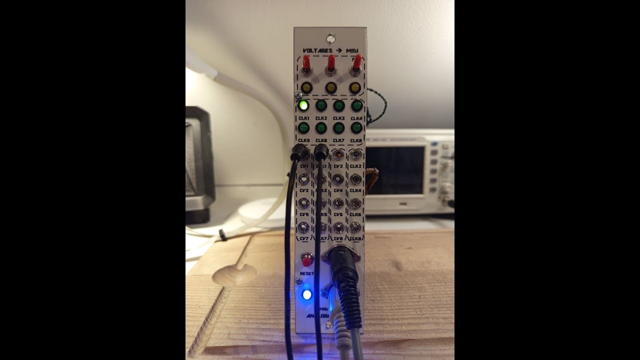 8 channel CV to MIDI converter: Demo 1