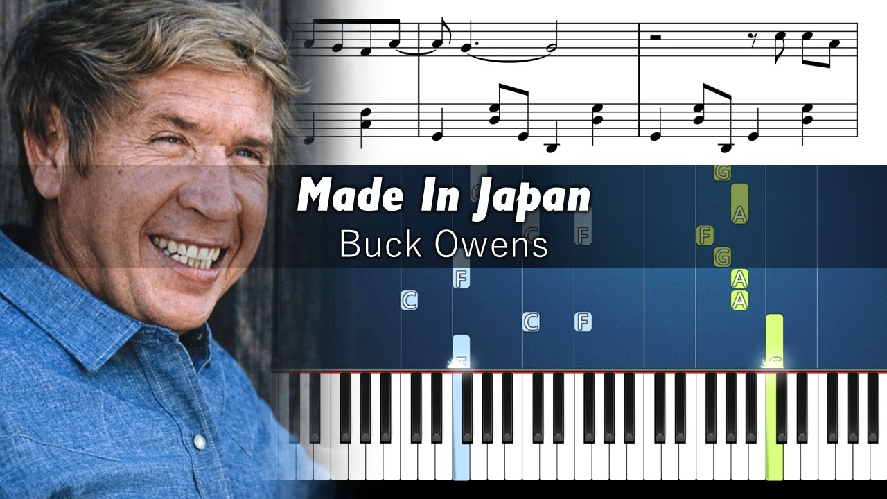 Buck Owens - Made In Japan - Piano Tutorial with Sheet Music