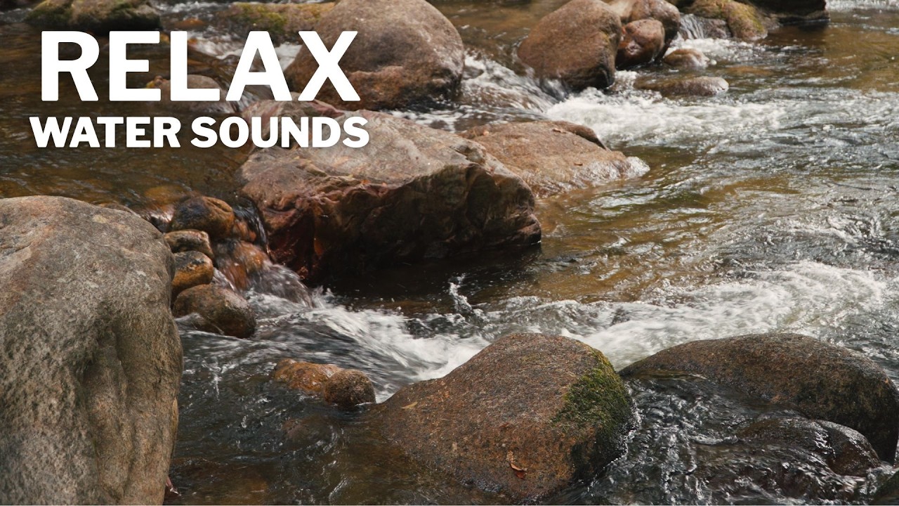Relaxing Waterfall Sounds 4K | Calm River Ambience for Sleep & Study (1 Hour)