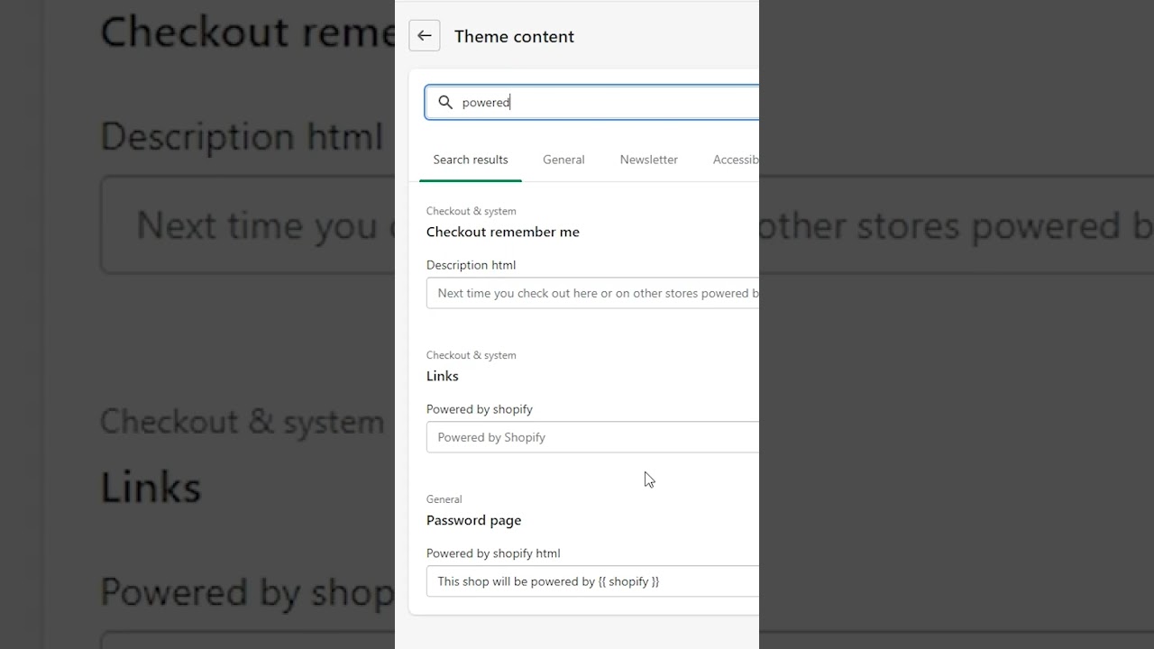 REMOVE powered by shopify! 💰
