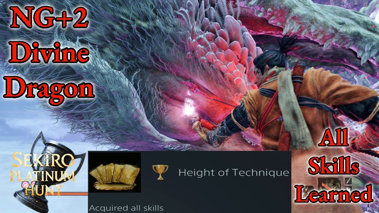NG++ Dragon And Every Skill Learned | Sekiro Shadows Die Twice Platinum Playthrough