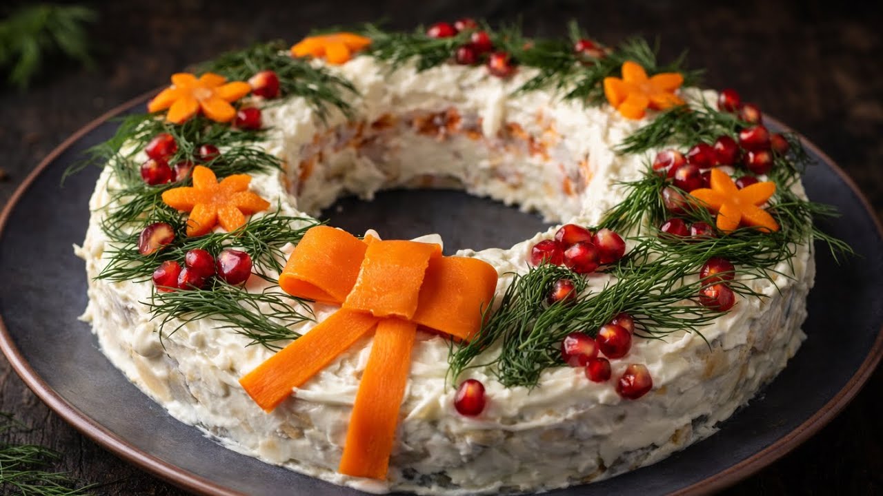 Weihnachtlicher Kranz-Salat – So schön und soooo lecker!