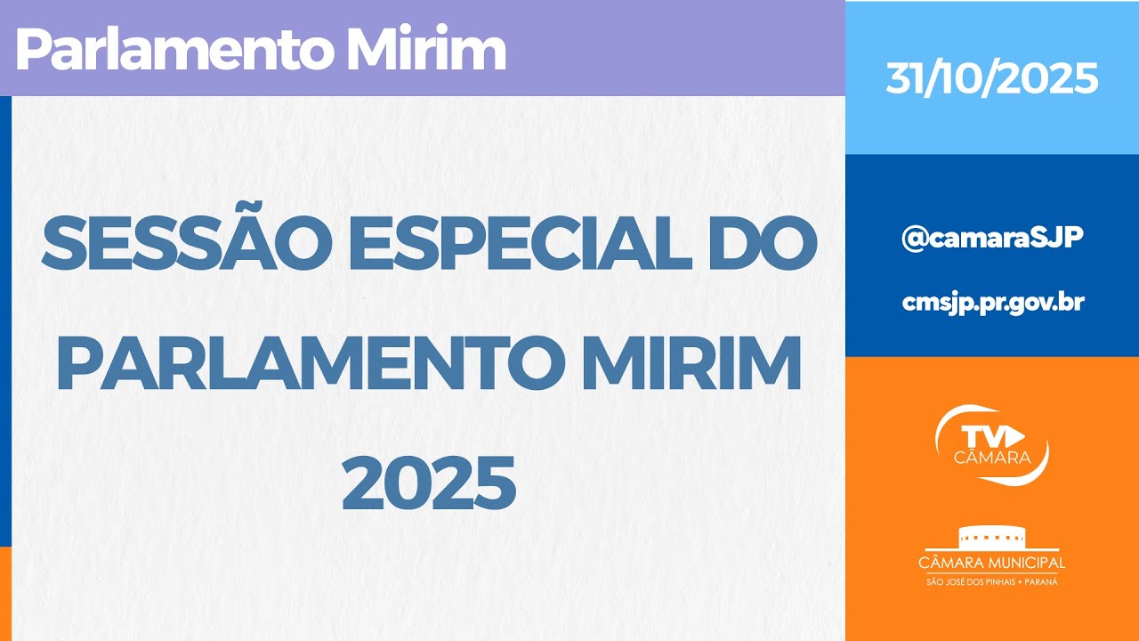 Sessão Especial do Parlamento  Mirim - 31/10/2025