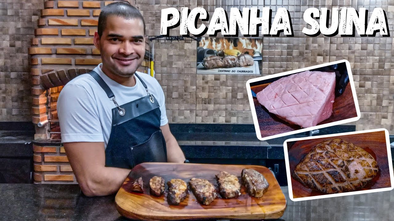 PICANHA SUINA | Churrasco de picanha suína | Como fazer picanha de porco