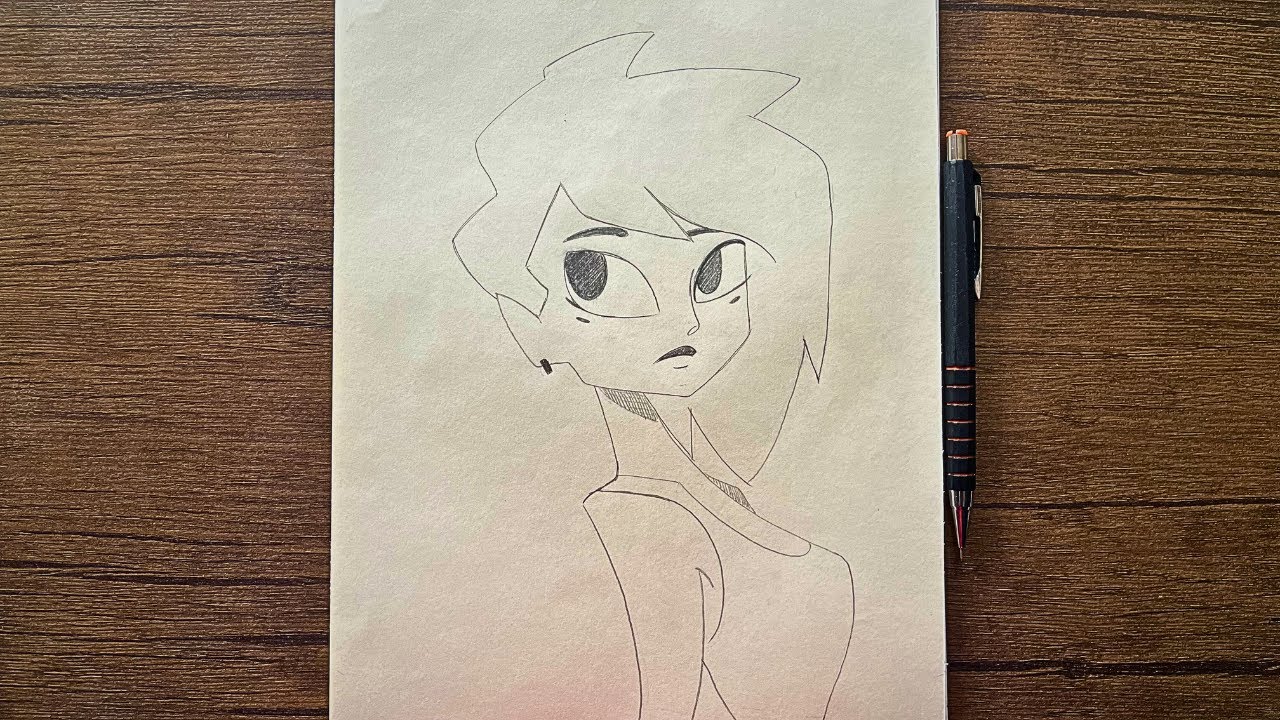 Easy anime drawing | how to draw cute anime girl easy