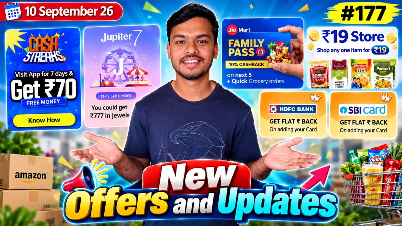 JioMart Family Pass Offer, 5ROI Withdrawal, Jupiter Rs.777 Cashback, Cashkaro Rs.70 Free Cash ||