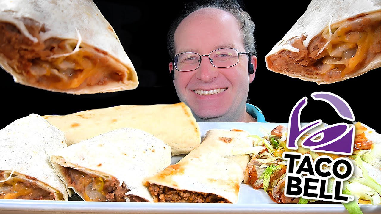 ASMR TACO BELL BURRITO MUKBANG EATING SOUNDS