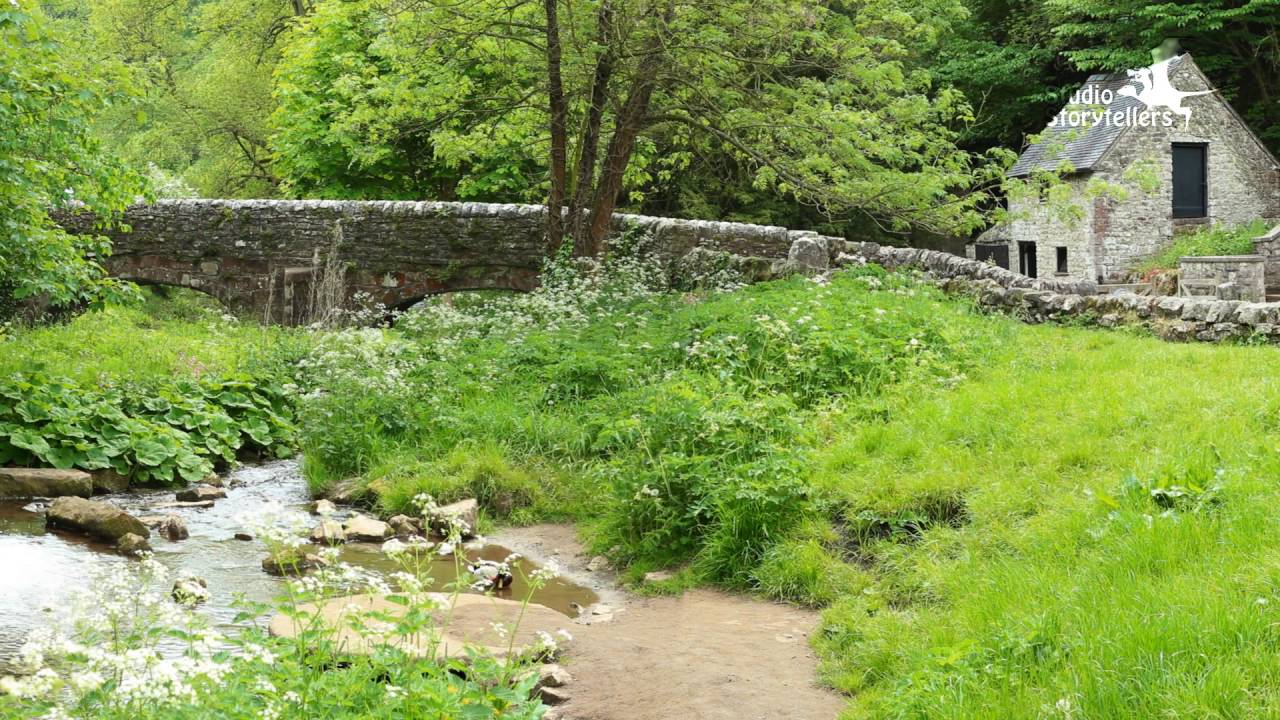 Ancient stone bridge in Milldale, Peak District, England.