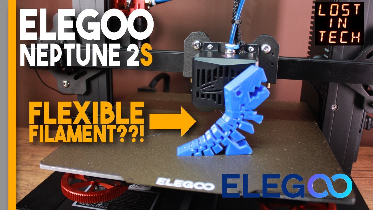 Flexible TPU on a bowden? The elegoo neptune 2S is the budget printer you need for TPU! (Review)