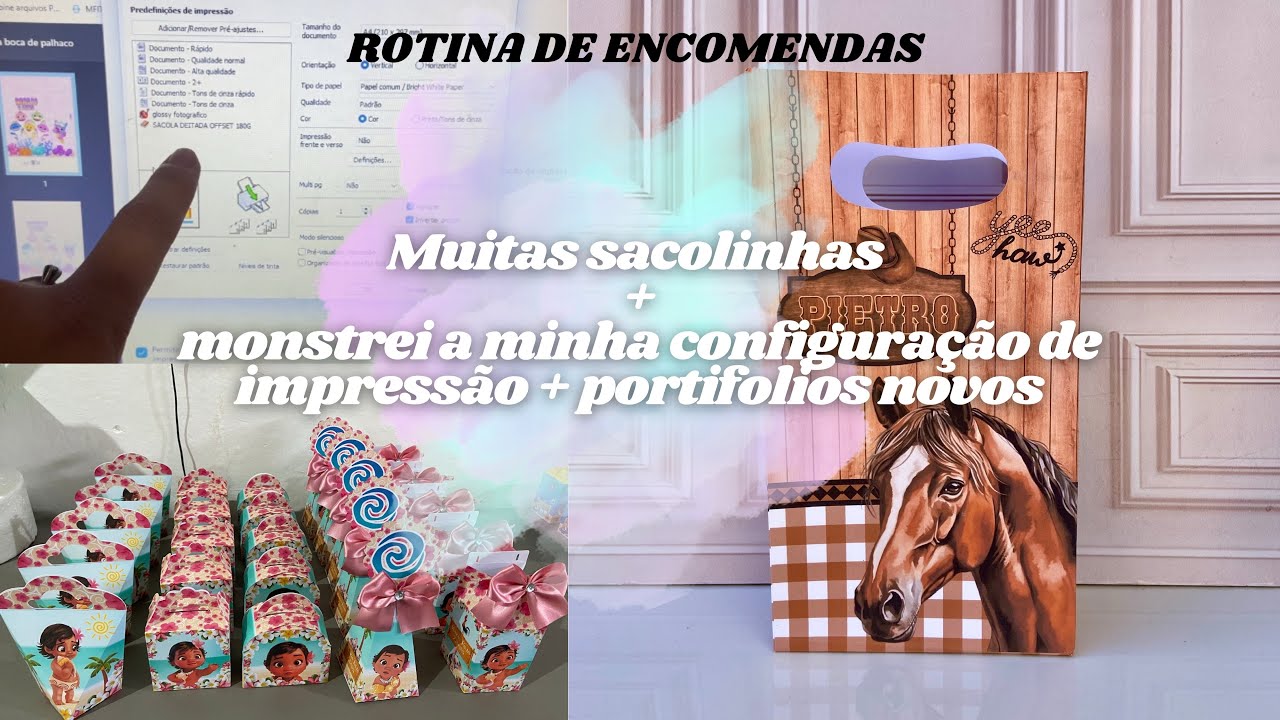 Rotina de encomendas + mostrei minha configuração de impressão 😍