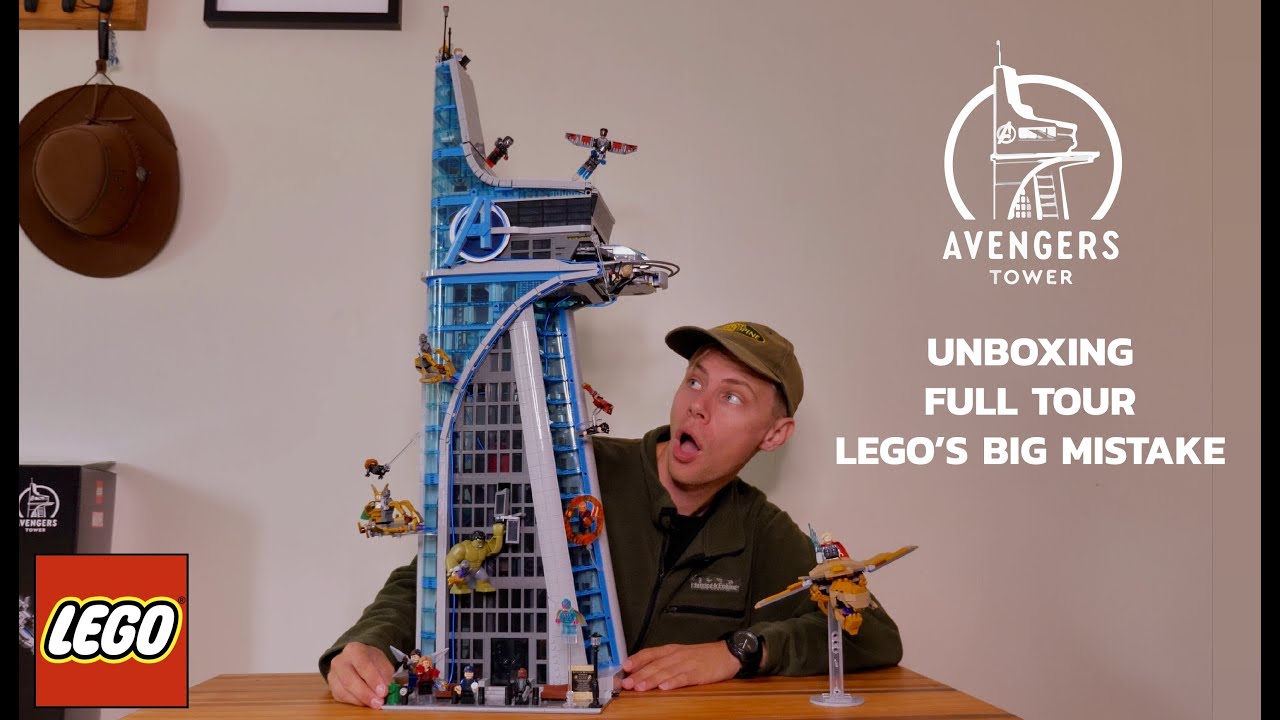 Lego Avengers Tower Unboxing, Lighting, Build & Tour. LEGO'S BIG MISTAKE
