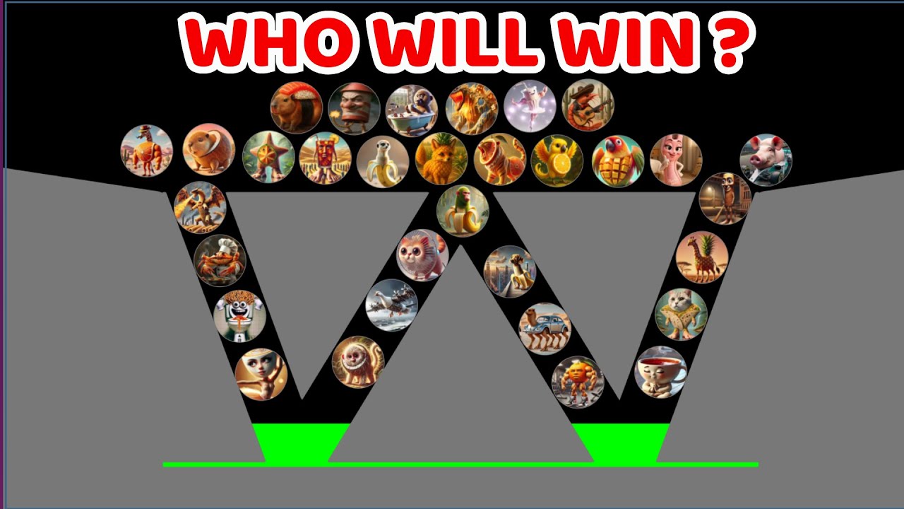 ALL 32 Italian Brainrots Marble Race in Algodoo | Who will win at all?