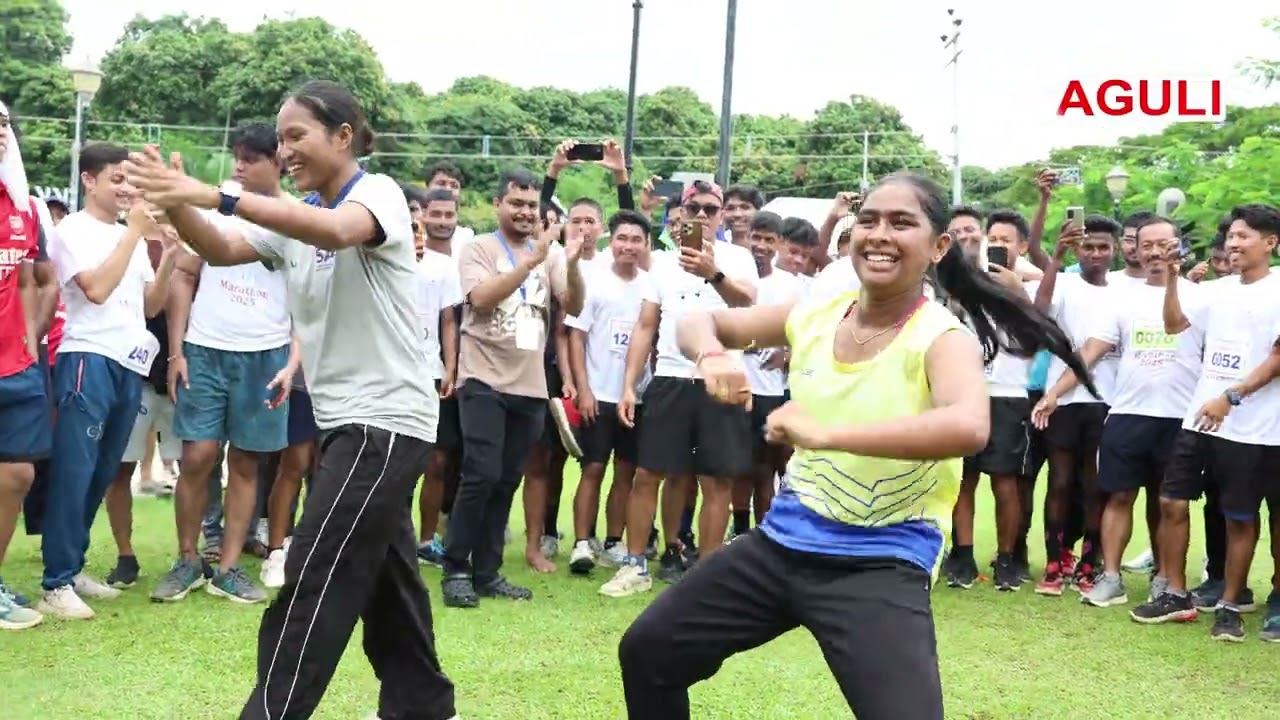 Participants Enjoy & Dance at The Golden Run City Marathon 2025 || Agartala Swarnakamal event