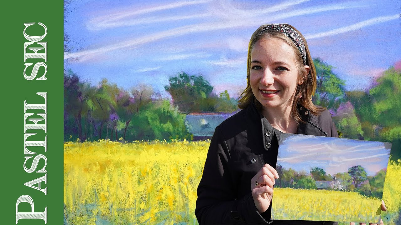 [Pastel en extérieur] Peindre un champ de colza 💛
