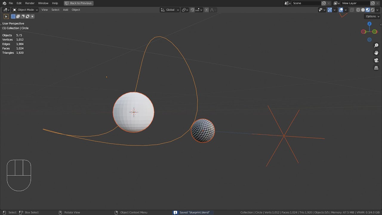 Blender Tutorial - Orbit around another object