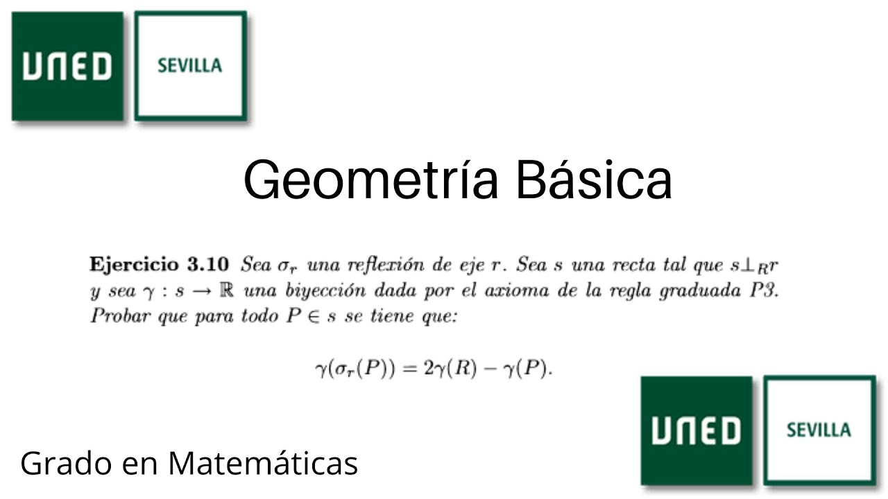 Biyección sobre una reflexión del plano | Geometría Básica | UNED