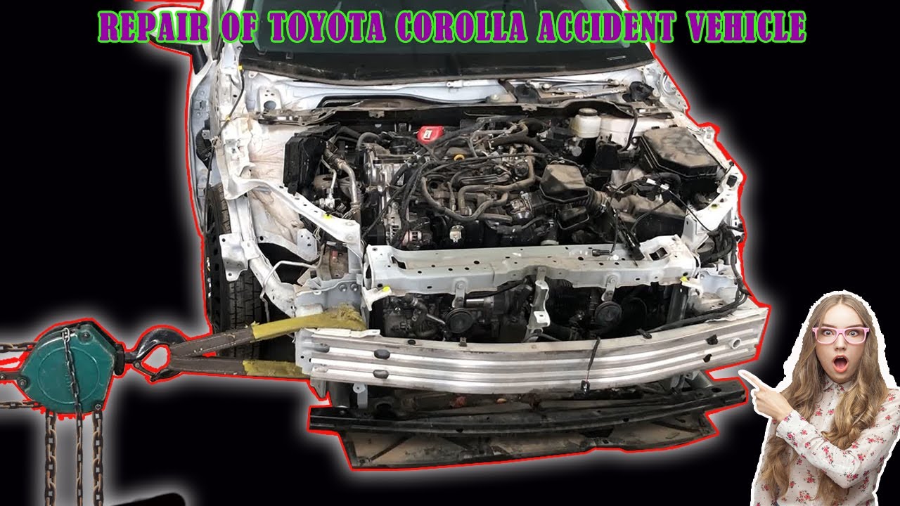 Восстановление Toyota Corolla при переднем и заднем столкновениях