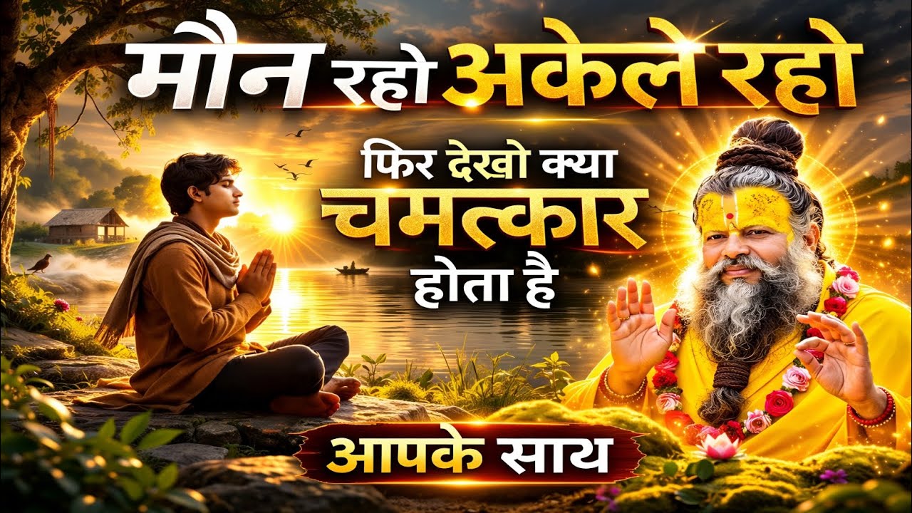 🎧 मौन रहो, अकेले रहो 🤫✨ फिर देखो क्या चमत्कार होता है 🌟 | Premanand Ji Maharaj Pravachan 🙏