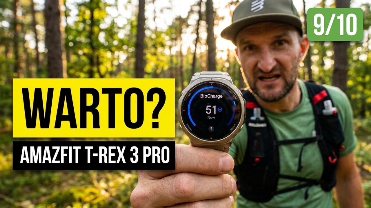 Nowości w Amazfit T‑Rex 3 Pro: Biocharge, HRV, mapy offline i ulepszone trening