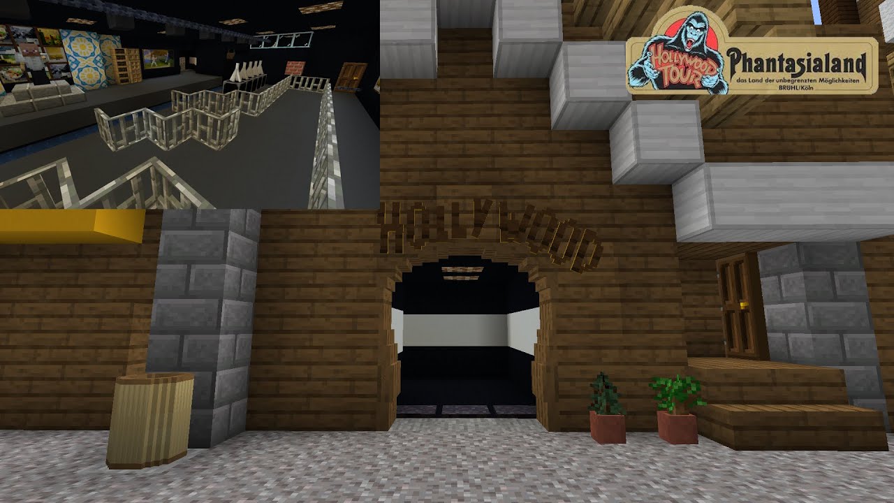 Der ehmalige Darkride Hollywood Tour aus dem Phantasia Land in Minecraft (ohne Shader)