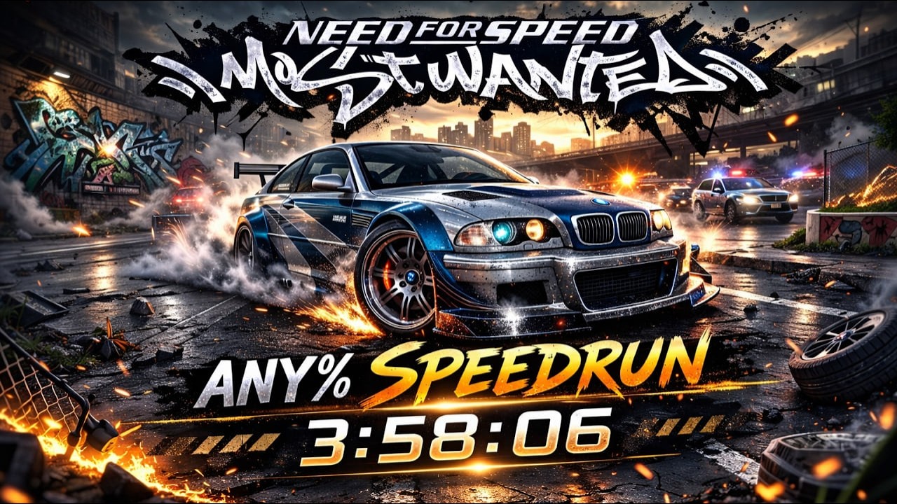 NFS: Most Wanted 2005 3:58:06 LRT Speedrun Any% Glitches