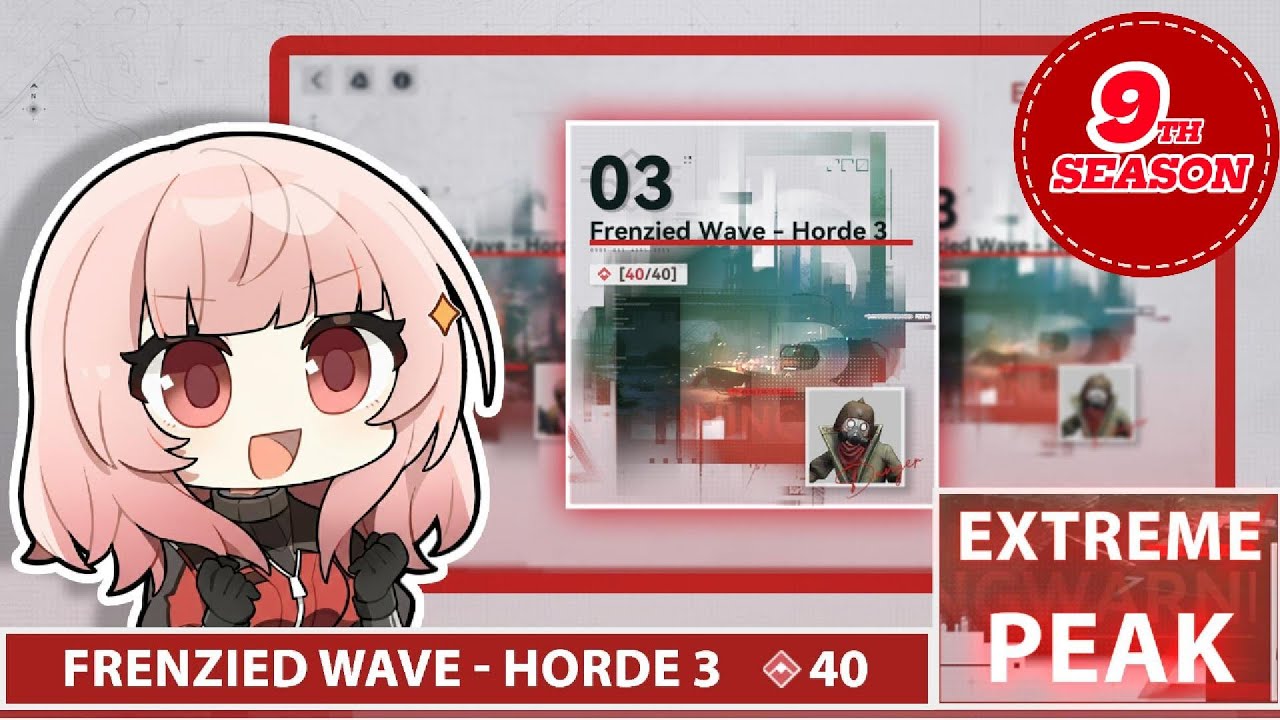 [ EXTREME PEAK SEASON 9 ] Frenzied Wave Horde 3 Lv 40 Playthrough ( OD18 SG3 - 40) |