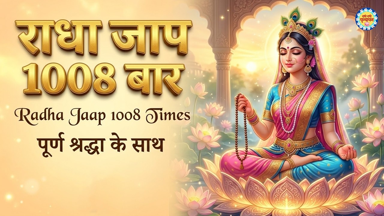 Radha Naam Jaap 1008 Times अखंड श्री राधा नाम जप | Peaceful Radha Bhajan