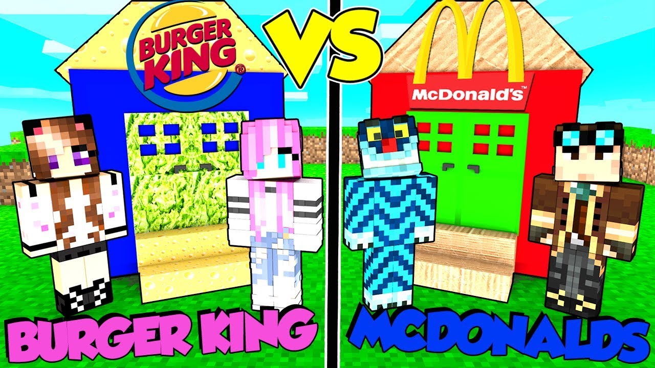 CASA MCDONALD'S CONTRO CASA BURGER KING SU MINECRAFT!!